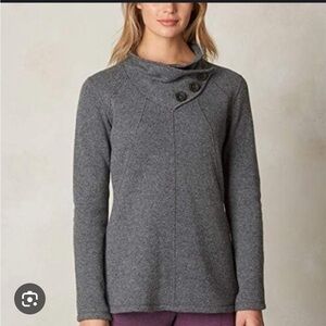 Prana Ebba Charcoal Cowl Neck Sweater